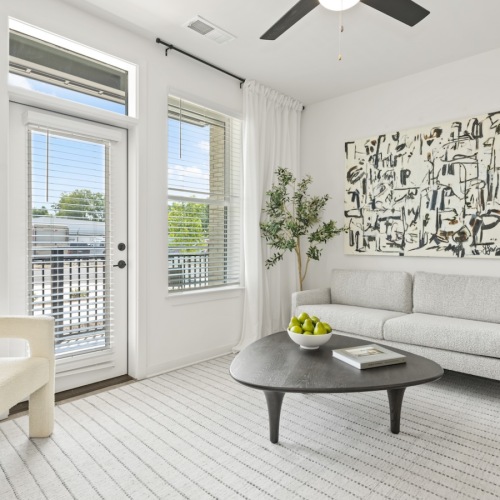 Model Home One Bedroom Interior Living Room